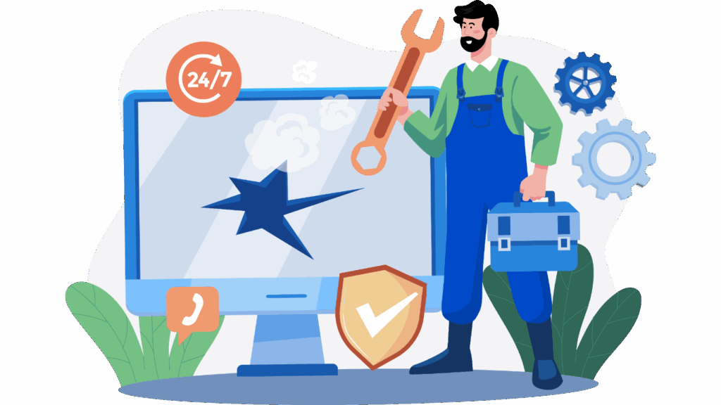 Managed IT page - web hosting service